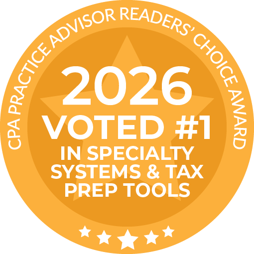 CPA Readers&rsquo; Choice Award #1 Specialty Systems & Tax Prep Tools